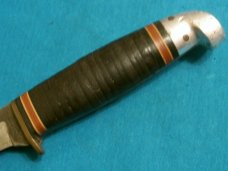 VINTAGE WESTERN BOUDER COLO USA FIXED BLADE HUNTING SKINNING BOWIE KNIVES OLD SHEATH VINTAGE WESTERN BOUDER COLO USA FIXED BLADE HUNTING SKINNING BOWIE KNIVES OLD SHEATH