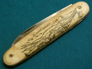 VINTAGE ROSTFREI GERMANY BERCHTESGADEN EQUAL END FOLDING POCKET KNIFE KNIVES OLD AD