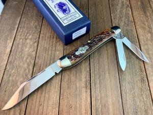 Schatt and Morgan Premier Split Back Spring Whittler Brown Jigged Bone 2006