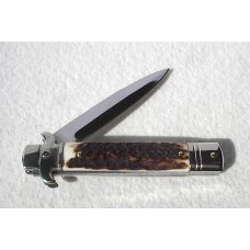 AKC LEVERLETTO 20cm - 8" GENUINE EUROPEAN STAG WITH NEW MODIFIED BAYONET BLADE   