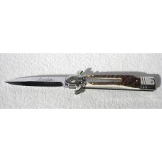 AKC LEVERLETTO 20cm - 8" GENUINE EUROPEAN STAG WITH NEW MODIFIED BAYONET BLADE   