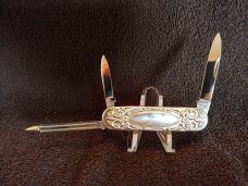 VINTAGE SILVER GENTLEMANS KNIFE,Made c.1978 by Towle Mfg Co of Newburyport, MA. Wholesale Importer. 