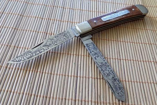 Boker 'White Lightning Two Blade Knife Serial #3094
