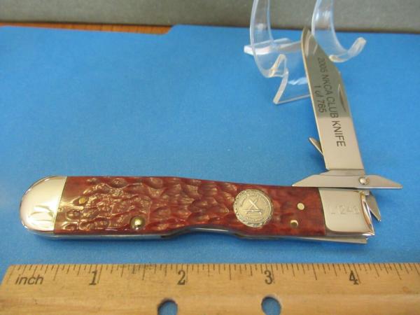 Case XX 2005 Chestnut Bone Cheetah Pattern # 6111 1/2 L SS Made for the NKCA 