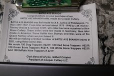 Battle Axe Brand Cooper Cutlery Stag 1/100 Battle Axe Brand Cooper Cutlery Stag 1/100