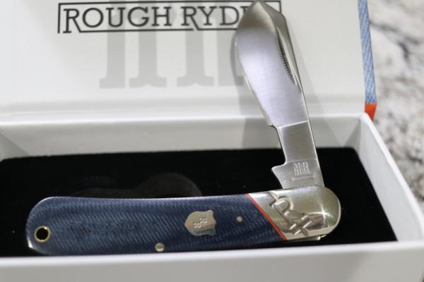 Rough Ryder Faded Blue Jeans Micarta Cotton Sampler Rough Ryder Faded Blue Jeans Micarta Cotton Sampler