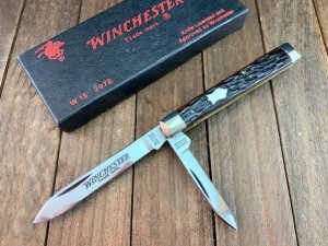 Winchester by Queen Doctor’s Knife Utica Brown Jigged Bone 1989