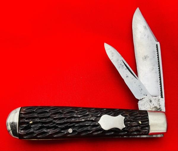 Vintage ELECTRIC CUT. CO. WALDEN 2-Blade Swell End Jack Folding Pocket Knife c.1910-1920 Bone Vintage ELECTRIC CUT. CO. WALDEN 2-Blade Swell End Jack Folding Pocket Knife c.1910-1920 Bone