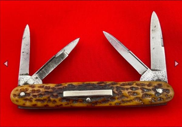 Vintage ***RARE*** H. BOKER’S IMPROVED CUTLERY 4-Blade Shadow Pen Pocket Knife c.1860-1880’s Stag Vintage ***RARE*** H. BOKER’S IMPROVED CUTLERY 4-Blade Shadow Pen Pocket Knife c.1860-1880’s Stag