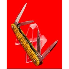 Vintage ***RARE*** H. BOKER’S IMPROVED CUTLERY 4-Blade Shadow Pen Pocket Knife c.1860-1880’s Stag Vintage ***RARE*** H. BOKER’S IMPROVED CUTLERY 4-Blade Shadow Pen Pocket Knife c.1860-1880’s Stag