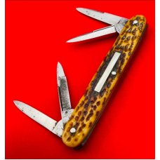 Vintage ***RARE*** H. BOKER’S IMPROVED CUTLERY 4-Blade Shadow Pen Pocket Knife c.1860-1880’s Stag Vintage ***RARE*** H. BOKER’S IMPROVED CUTLERY 4-Blade Shadow Pen Pocket Knife c.1860-1880’s Stag