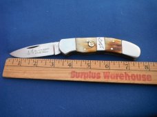 Wild Turkey Handmade Large Slip Joint Folding Pocket Knife Solingen, German Steel! Burned Stage Bone