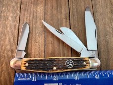 Henckels by Boker 4 Blade Stockman Fossilized Ivory Pin Feather Jigged Henckels by Boker 4 Blade Stockman Fossilized Ivory Pin Feather Jigged