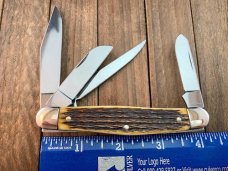 Henckels by Boker 4 Blade Stockman Fossilized Ivory Pin Feather Jigged Henckels by Boker 4 Blade Stockman Fossilized Ivory Pin Feather Jigged