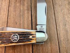 Henckels by Boker 4 Blade Stockman Fossilized Ivory Pin Feather Jigged Henckels by Boker 4 Blade Stockman Fossilized Ivory Pin Feather Jigged