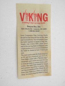 Queen Cutlery Viking Folding Chip Carving Knife: 3 7/8” closed Queen Cutlery Viking Folding Chip Carving Knife: 3 7/8” closed