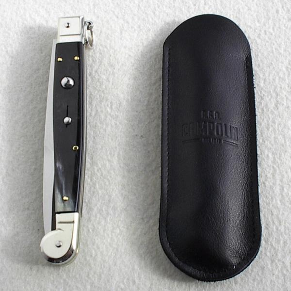 NEW ITALIAN AGA CAMPOLIN 12" SICILIANO RING PULL BRAZILIAN HORN 4 MILL BLADE NICKEL SILVER BOLSTERS