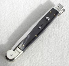 NEW ITALIAN AGA CAMPOLIN 12" SICILIANO RING PULL BRAZILIAN HORN 4 MILL BLADE NICKEL SILVER BOLSTERS