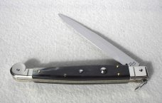 NEW ITALIAN AGA CAMPOLIN 12" SICILIANO RING PULL BRAZILIAN HORN 4 MILL BLADE NICKEL SILVER BOLSTERS