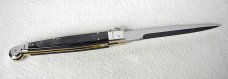 NEW ITALIAN AGA CAMPOLIN 12" SICILIANO RING PULL BRAZILIAN HORN 4 MILL BLADE NICKEL SILVER BOLSTERS