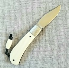 Vincenzo Balistreri Elephant Ivory Lanny slipjoint,4" closed..Lanyard..Ivory bead..filework 440C Vincenzo Balistreri Elephant Ivory Lanny slipjoint,4" closed..Lanyard..Ivory bead..filework 440C