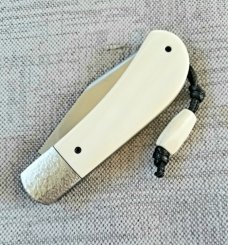Vincenzo Balistreri Elephant Ivory Lanny slipjoint,4" closed..Lanyard..Ivory bead..filework 440C Vincenzo Balistreri Elephant Ivory Lanny slipjoint,4" closed..Lanyard..Ivory bead..filework 440C