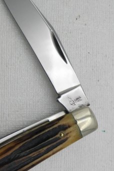 Queen Cutlery #51 Dogleg Jack Winterbottom bone: 3 1/2” closed, 1955–1957