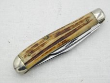 Queen Cutlery #51 Dogleg Jack Winterbottom bone: 3 1/2” closed, 1955–1957