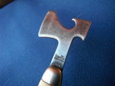 Vintage Davy Crockett Hatchet Bottle Opener Pocket Knife  Prov. RI USA!!!