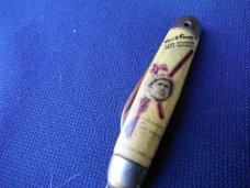 Vintage Davy Crockett Hatchet Bottle Opener Pocket Knife  Prov. RI USA!!!
