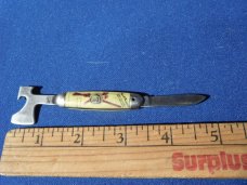Vintage Davy Crockett Hatchet Bottle Opener Pocket Knife  Prov. RI USA!!!