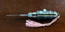 Miniature Switchblade Knife, Made In Italy, Marked Inox, Older Style, Black Plastic Handle Miniature Switchblade Knife, Made In Italy, Marked Inox, Older Style, Black Plastic Handle