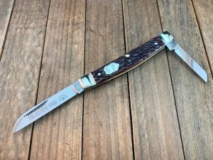 German Eye Brand Carl Schlieper 3 Eye Half Congress Jigged Bone Solingen Germany