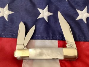 Winchester Mfg Whittler Dirk style Knife with Beautiful Mother of Pearl Handles - NOS