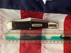 Vintage Ka-Bar 5 1/2” Single Blade Folding Hunter Knife w/ Great Bone Handles -NOS & NM Vintage Ka-Bar 5 1/2” Single Blade Folding Hunter Knife w/ Great Bone Handles -NOS & NM