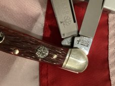 Boker Copperhead Knife w/ Red Bone Handles & 2 Boker Shields -NOS in Original Box Boker Copperhead Knife w/ Red Bone Handles & 2 Boker Shields -NOS in Original Box