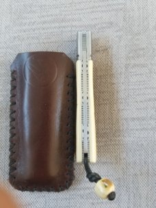 Vincenzo Balistreri Mammoth Ivory Sfliato Slipjoint 4" cld..N690..Lanyard pin..jimping and filework Vincenzo Balistreri Mammoth Ivory Sfliato Slipjoint 4" cld..N690..Lanyard pin..jimping and filework