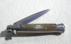 NEW FRANK BELTRAME 9" GENUINE FRENCH BOVINE HORN BAYONET BLADE ITALIAN STILETTO