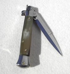 NEW FRANK BELTRAME 9" GENUINE FRENCH BOVINE HORN BAYONET BLADE ITALIAN STILETTO
