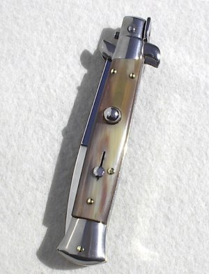 NEW FRANK BELTRAME 9" GENUINE FRENCH BOVINE HORN BAYONET BLADE ITALIAN STILETTO