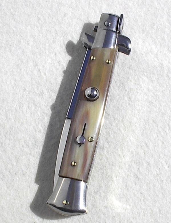 NEW FRANK BELTRAME 9" GENUINE FRENCH BOVINE HORN BAYONET BLADE ITALIAN STILETTO