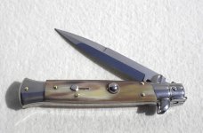 NEW FRANK BELTRAME 9" GENUINE FRENCH BOVINE HORN BAYONET BLADE ITALIAN STILETTO