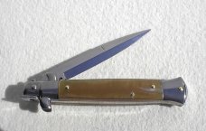 NEW FRANK BELTRAME 9" GENUINE FRENCH BOVINE HORN BAYONET BLADE ITALIAN STILETTO