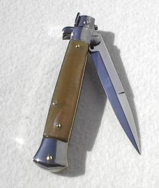 NEW FRANK BELTRAME 9" GENUINE FRENCH BOVINE HORN BAYONET BLADE ITALIAN STILETTO