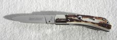 NEW OLD STOCK CLASSIC GENUINE STAG ITALIAN AKC AUTO SPEED HUNTER NICKEL SILVER BOLSTERS