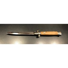 Vintage 1980s Falcon Italian Lockback Stiletto Knife with Olive Wood Scales Vintage 1980s Falcon Italian Lockback Stiletto Knife with Olive Wood Scales