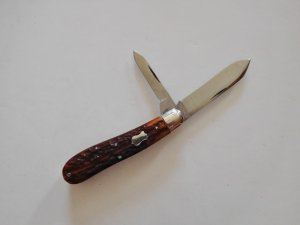 Antique c.1914 Waterville Bone Handle MINT CONDITION  Dogleg Jack Pocket Knife 