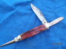 Made in USA Cattle knife Pink & Black handles