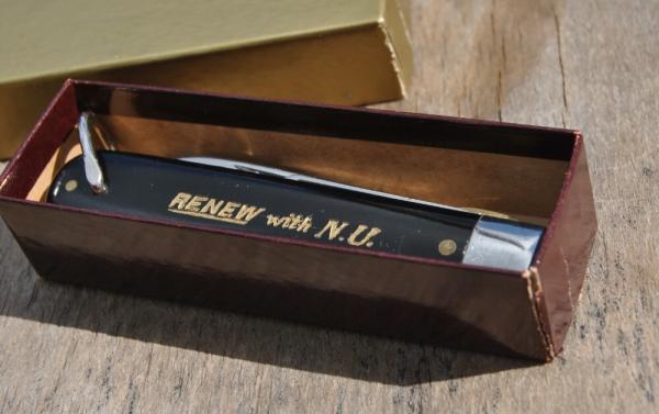 TL 129 Electricians Knife Ulster Mint In The Box Bail Radio Supply Etch Black Mirror Polish