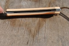 Mexican Tiajuana Switch Blade Mint TarnishEarly Fiber Handle Original Red Leather Cord Sterile Blade Mexican Tiajuana Switch Blade Mint TarnishEarly Fiber Handle Original Red Leather Cord Sterile Blade